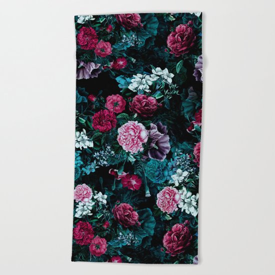 Night Garden VII Beach Towel