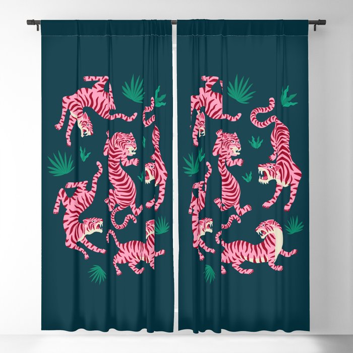 Night Race: Pink Tiger Edition Blackout Curtain