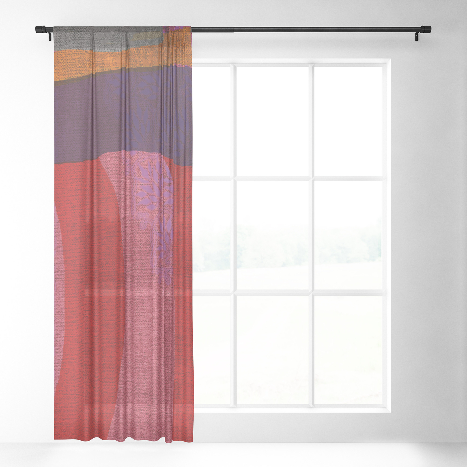 A Reasonable Assumption Abstract Shapes Sheer Curtain By Itaya Society6
