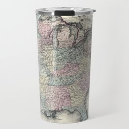  United States shewing the military stations, forts-1861 vintage pictorial map  Travel Mug