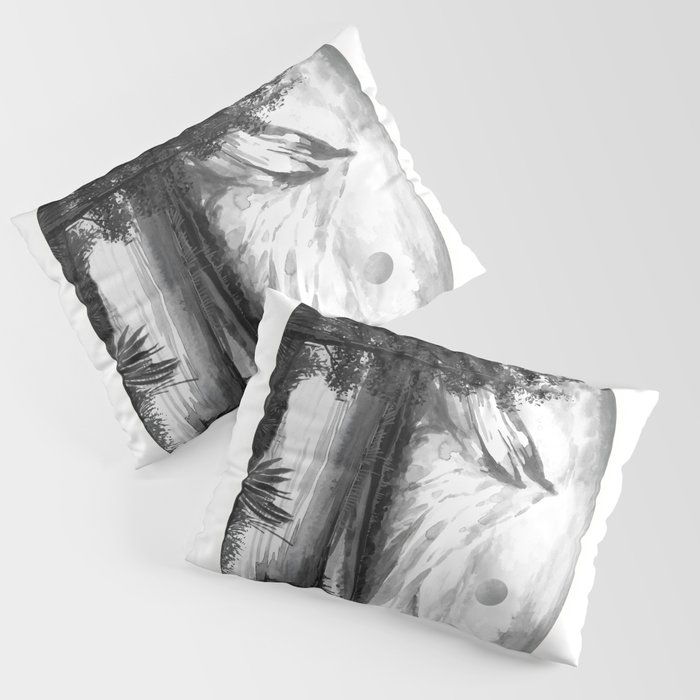 Black and white landscape 2 Pillow Sham