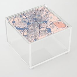 Austin vintage city map Acrylic Box