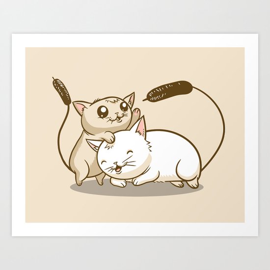 CatTails! Art Print