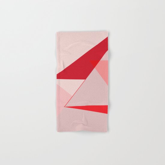 Geometric pink 02 Hand & Bath Towel