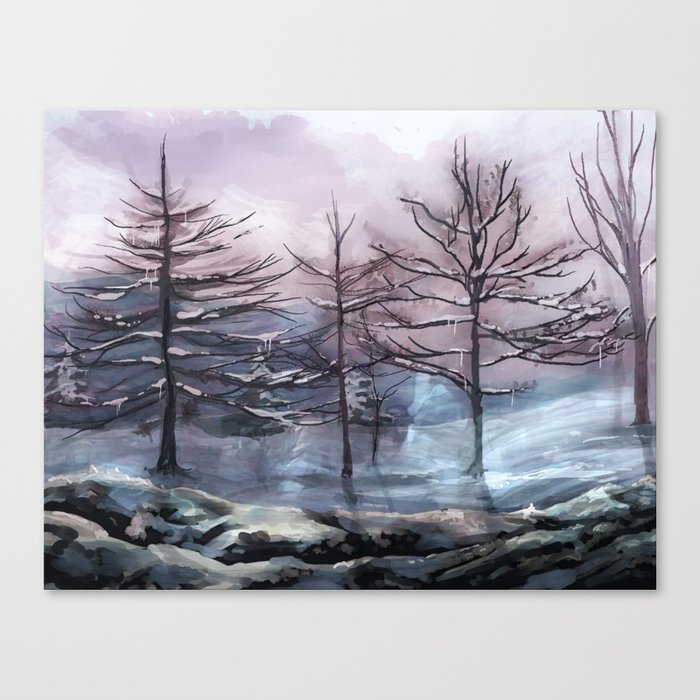 Snow painting 2 Canvas Print