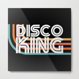 Disco King 80s aesthetic gifts and 80's shirts Metal Print | 80Saesthetic, Vsco, Aesthetic, Pastel, Retrovintage, Discoking, Pink, Funny, Meme, Girl 