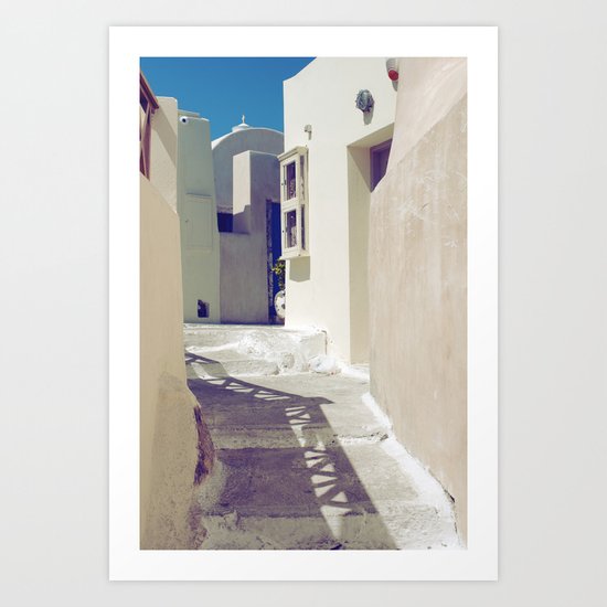 Santorini Walkway II Art Print