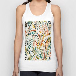 colorful leaves pattern Unisex Tank Top
