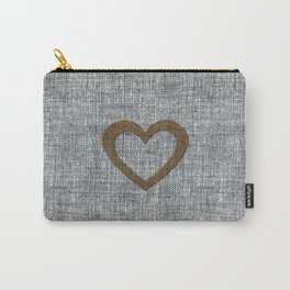 Pure Gold Heart Carry-All Pouch