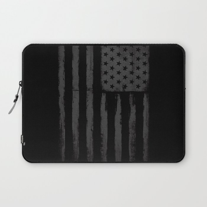Grey American flag Laptop Sleeve