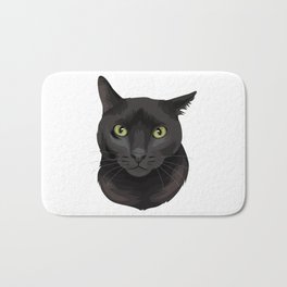 Black cat Bath Mat