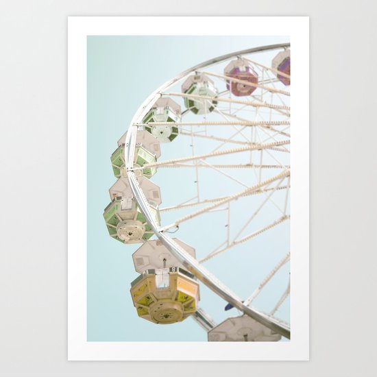 Pastel Ferris Wheel Art Print