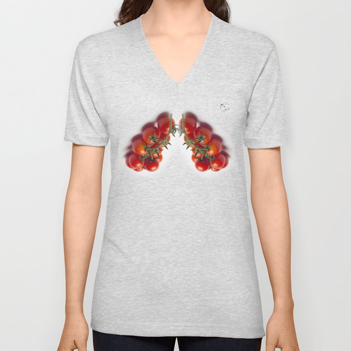 Cherry toatoes lungs V Neck T Shirt