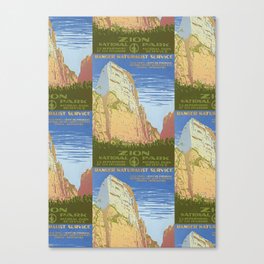 Vintage Zion National Park, Utah USA Canvas Print