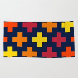 Colorful Crosses III Beach Towel