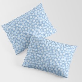First Snow Pillow Sham | Blue, Drawing, Snow, Cozy, Christmas, Sketch, Winter 