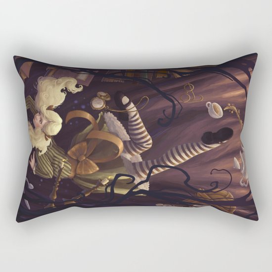 Alice Down the Rabbit Hole Rectangular Pillow