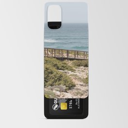 Ocean Waves View Photo | Board Walk to Bordeira Beach Art Print | Landscape Travel Photography in Portugal Android Card Case
