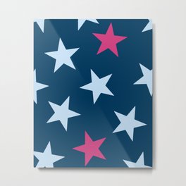 Preppy Stars Metal Print | Preppywallart, Digital, Pop Art, Preppyposter, Typography, Pinkstars, Starsposter, Preppystars, Graphicdesign, Bluestars 