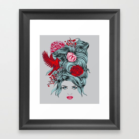 Winter Girl Framed Art Print