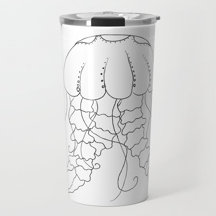 Jellyfish Outline - Under the Sea Collection Travel Mug