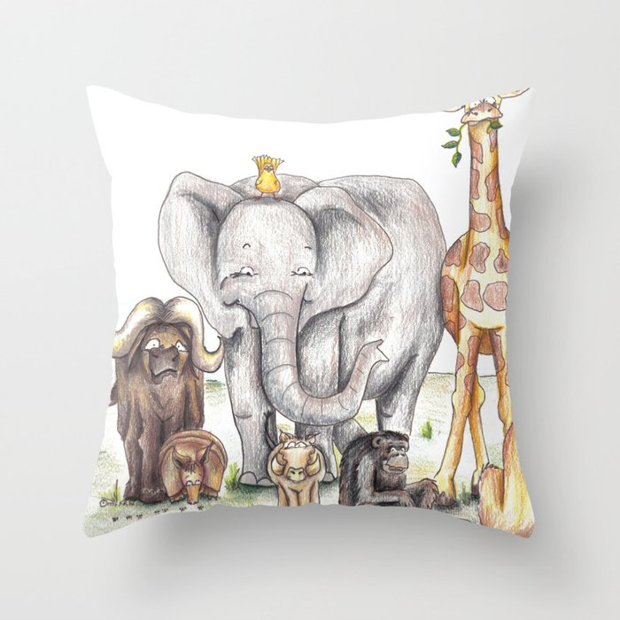 On Safari Throw Pillow