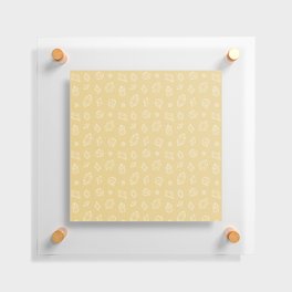 Tan and White Gems Pattern Floating Acrylic Print