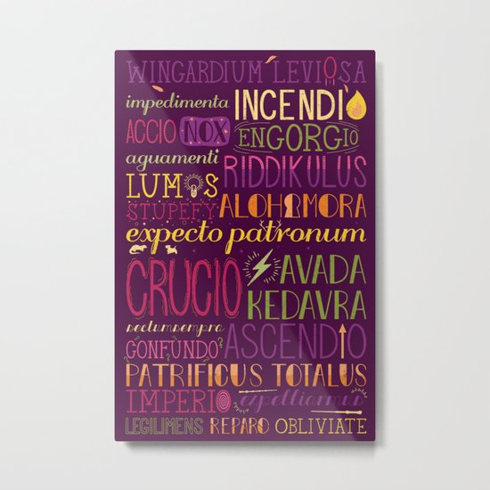 Standard Poster of Spells Metal Print