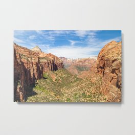 Pine Creek Overlook - Zion Metal Print | Color, Blue Sky, Botanical, America, Mighty 5, Pine Creek, Zion, Hiking, Southwest, Landscape 