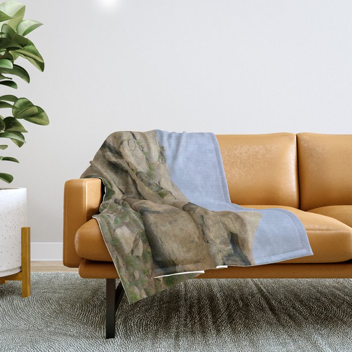 Rock Face In Simi Valley Throw Blanket