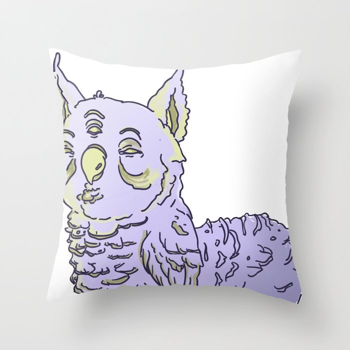 Lightning Owl Throw Pillow