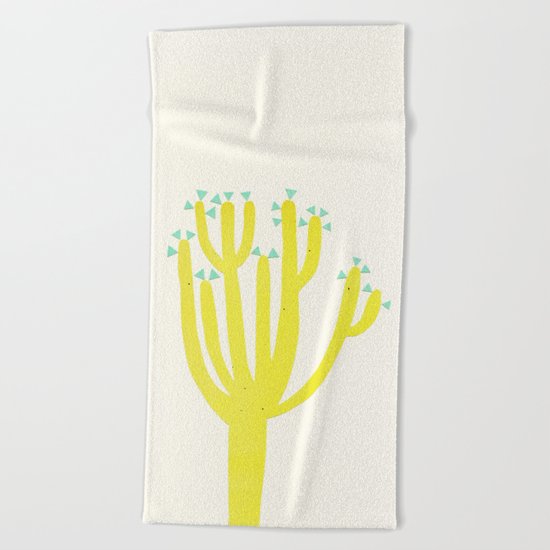 Modern Cactus Beach Towel