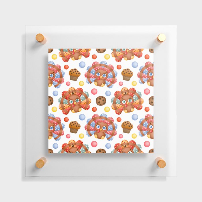Thanksgiving Day Pattern - Autumn Fall Pattern Floating Acrylic Print