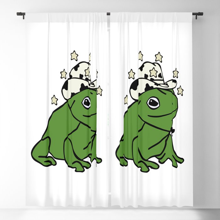 Frog With A Cowboy Hat Blackout Curtain
