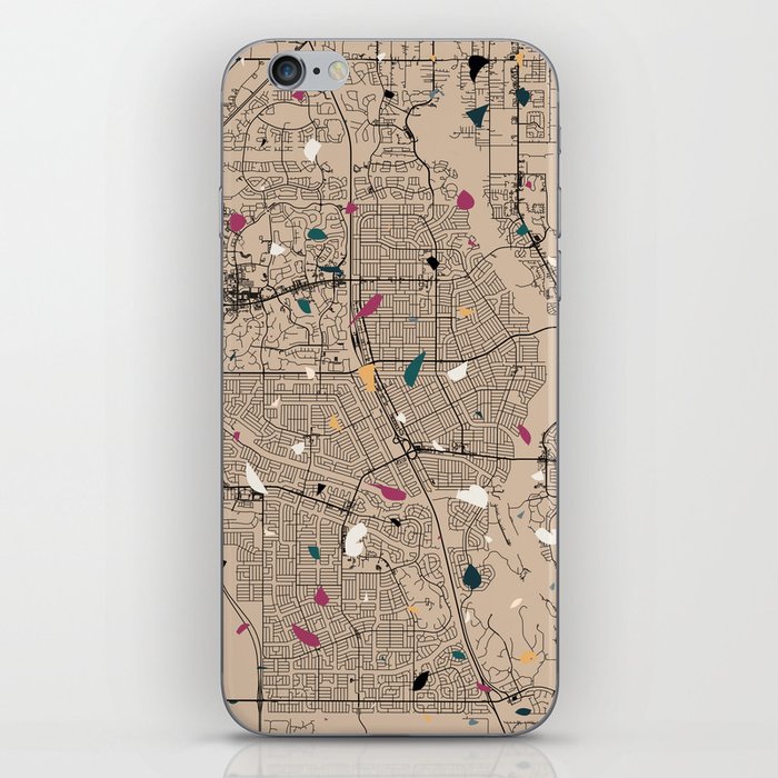 USA, Port St. Lucie City Map Collage iPhone Skin