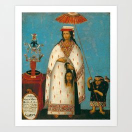 Inca Princess - La Gran Ñusta Mama Occollo, 1800s Art Print