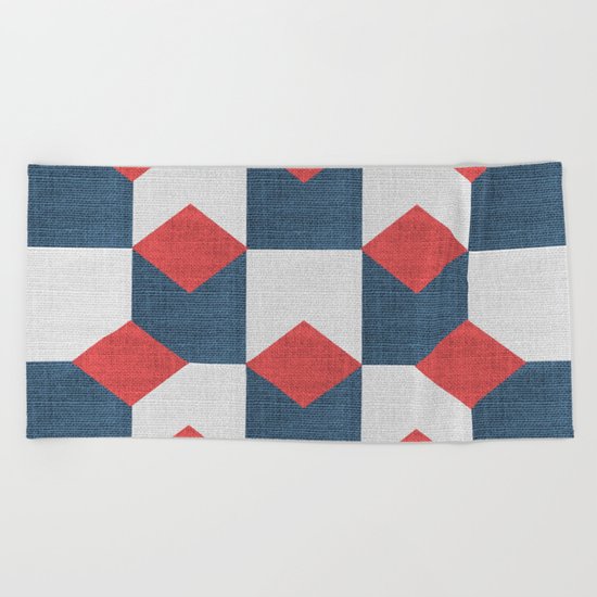 WOVEN GEOMETRIC PATTERN Beach Towel