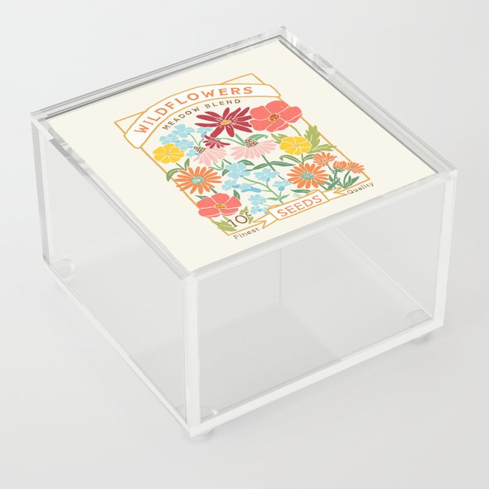 Wildflowers Seed Packet (Meadow Blend) Acrylic Box