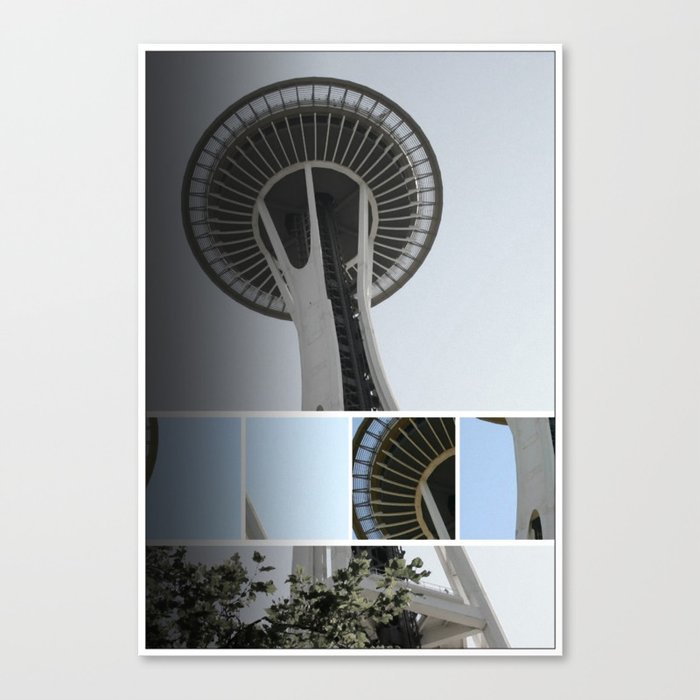 Seattle Space Needle Mosaic Canvas Print by Christine aka stine1 on Society6
