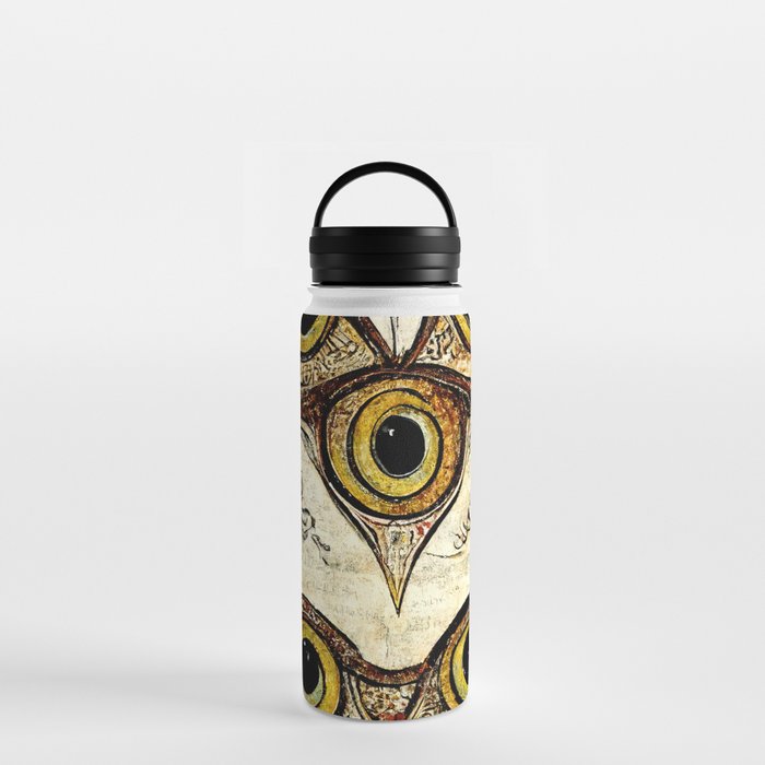 Owl, in the style of Book of Kells Water Bottle
