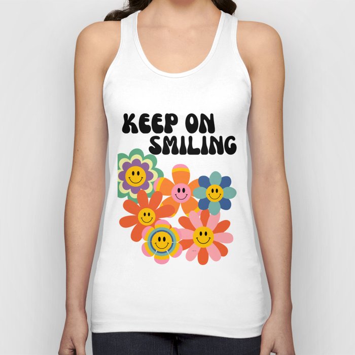 Keep On Smiling Groovy Retro Tank Top