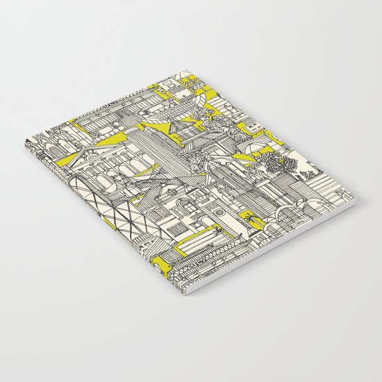 Hong Kong toile de jouy chartreuse Notebook