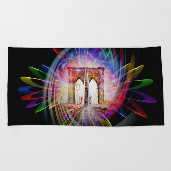 Abstract perfektion - Brooklyn Bridge Beach Towel