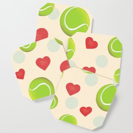Tennis Love Pattern Coaster