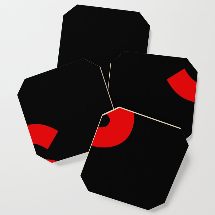 letter S (Red & Black) Coaster
