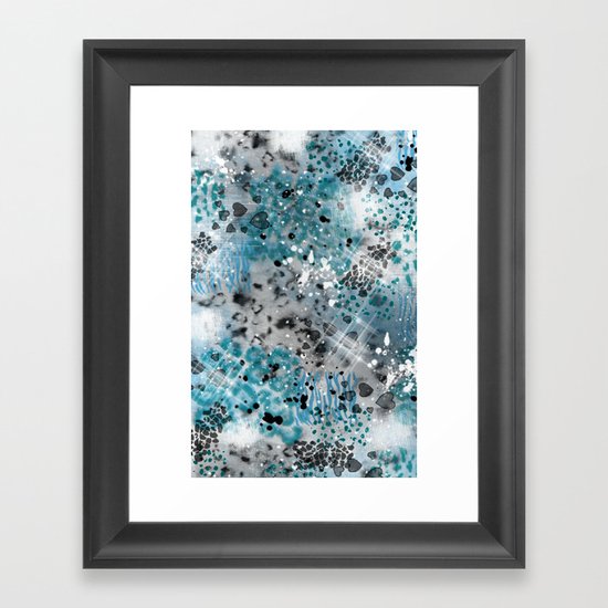 Blue Print Framed Art Print