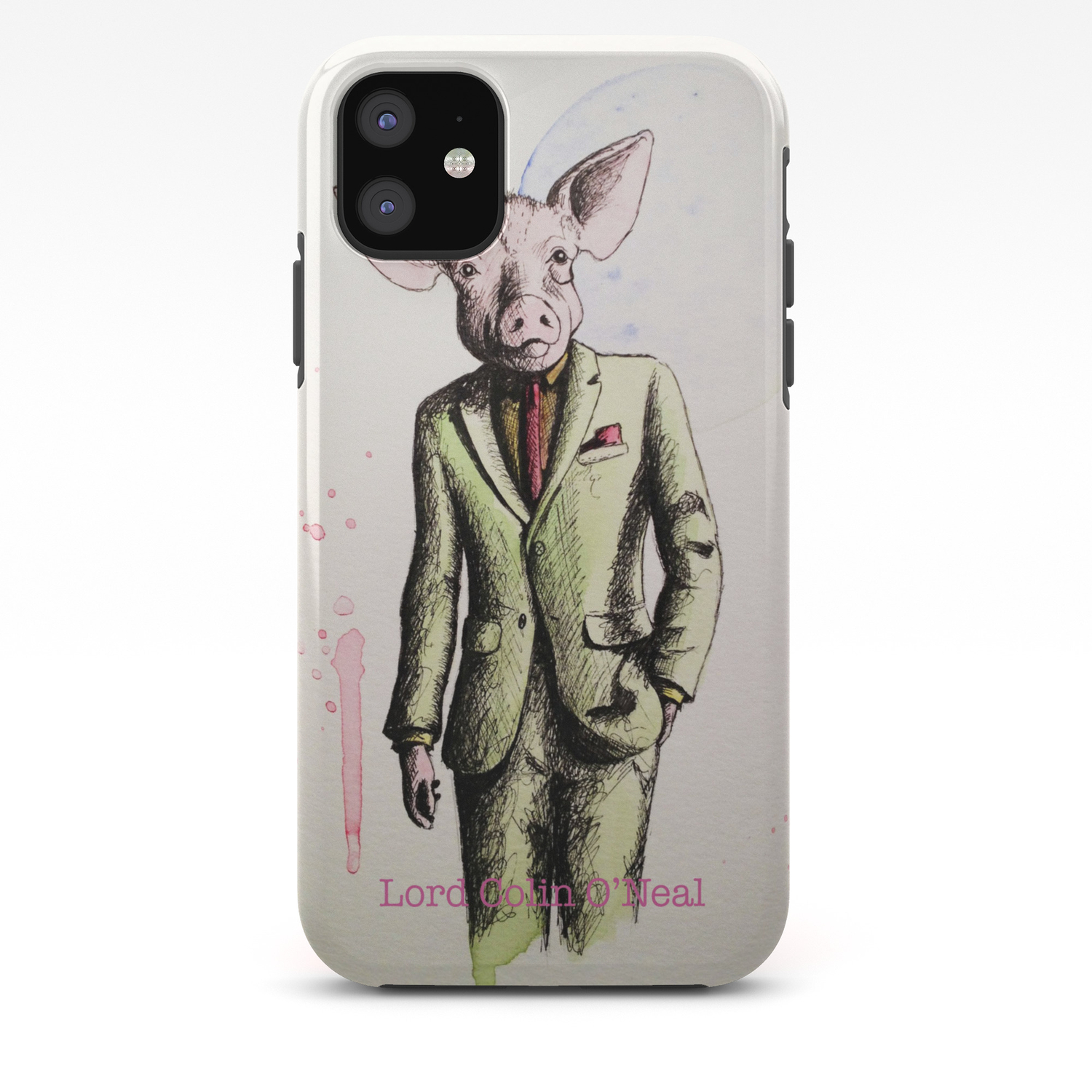Pig In A Suit Iphone Case By Lordcolinoneal Society6