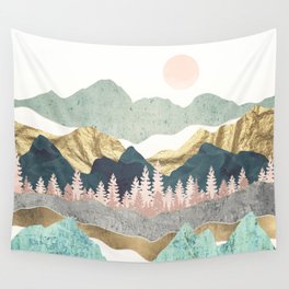 Summer Vista Wandbehang | Summer, Organic, Forest, Watercolor, Landscape, Nature, Mountains, Digital, Curated, Wanderlust 