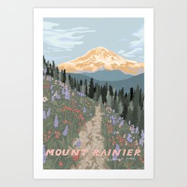 Mount Rainier National Park Art Print