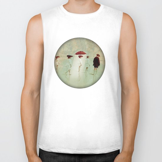 Waiting on a sunny day Biker Tank